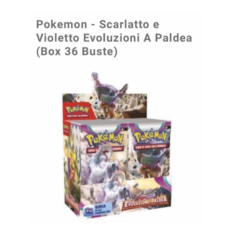BUSTINA CARTE POKEMON EVOLUZIONI A PALDEA  (OFFERTA)