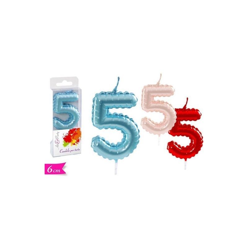 CANDELINE PARTY 5PZ PALLONE ASS.TI EAN 8055329126582 INGROSSO CANDELE COMPLEANNO