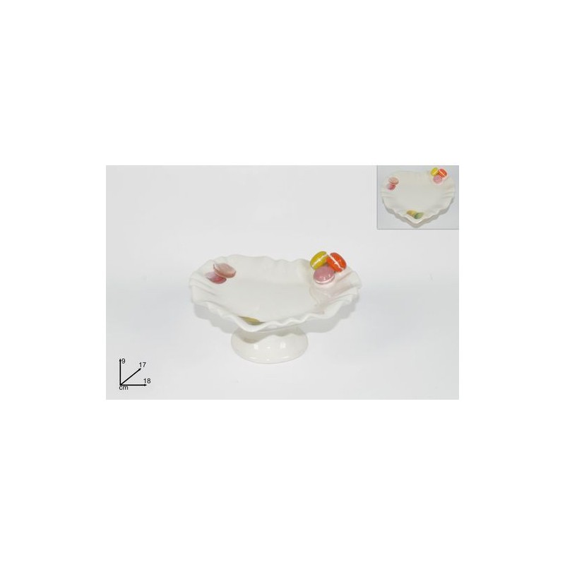 ALZATINA CUORE DECORO DOLCETTI CM.18 EAN 8034048360309 INGROSSO VASSOI E DISCHI