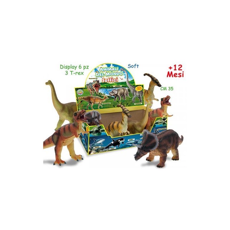 DINOSAURI SOFFICI 30CM ASS. EAN 8017967722915 INGROSSO ANIMALI GIOCATTOLO