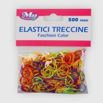 INGROSSO ELASTICI COLOUR MINI TRECCINE 500PZ