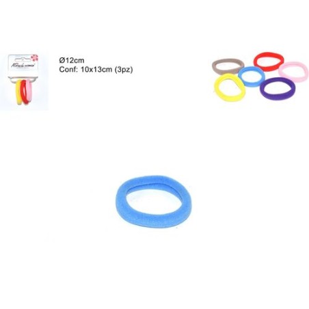 INGROSSO ELASTICO PER CAPELLI SET 3PZ DIAM. 12CM