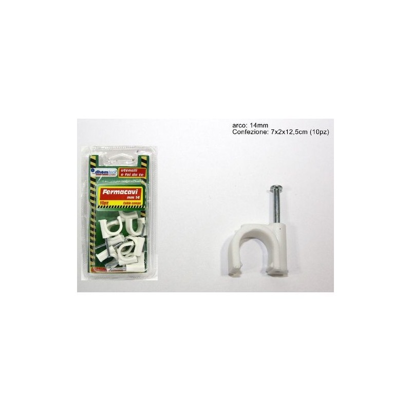 FERMACAVI 10PZ IN BLISTER MISURA 14MM EAN 8034048178560 INGROSSO VITI E CHIODI
