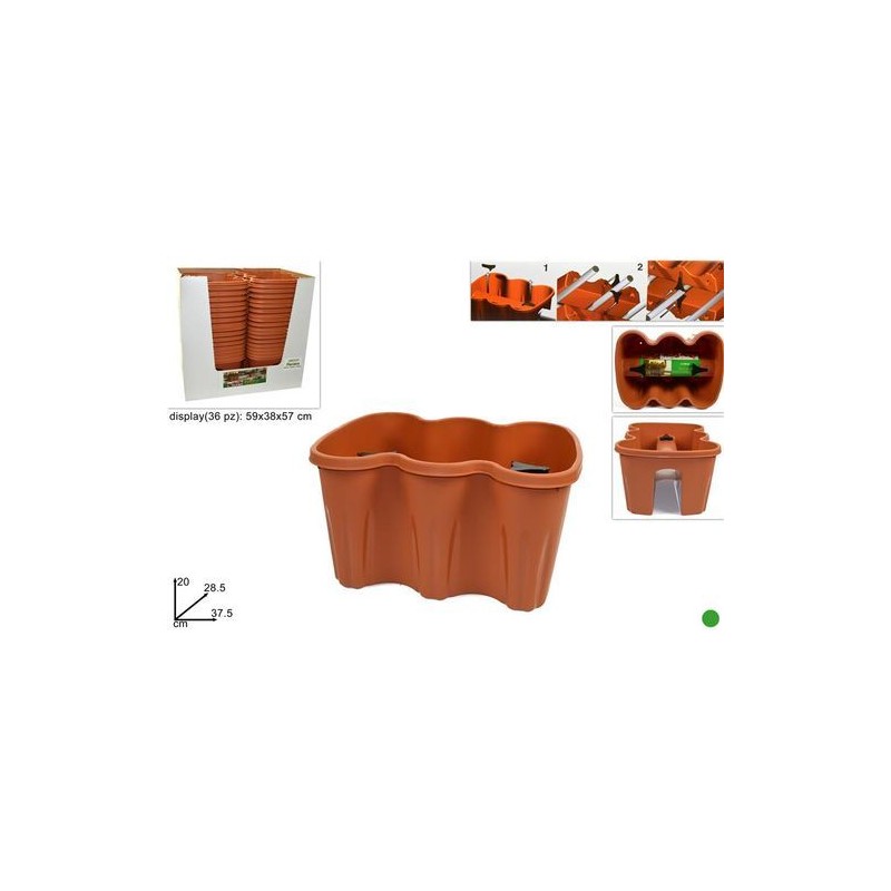 FIORIERA BALCONE GRANDE 37.5X28.5X20 EAN 8034048025918 INGROSSO VASI E ARTICOLI DA GIARDINO