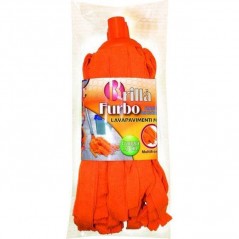 RICAMBIO MOP FURBO CON FRANGE GR.140 LAVAPAVIMENTI IN MICROFIBRA CASALINGHI EAN 8000061024061 INGROSSO ACCESSORI PULIZIA