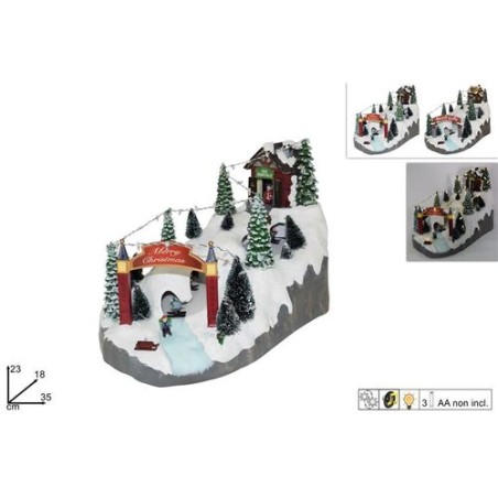 INGROSSO GIOSTRINA PISTA DA SCI C/LUCI MOV SUONO BATT 2ASS D