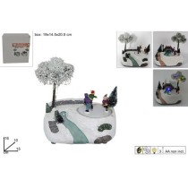 INGROSSO GIOSTRINA SCEN. NAT. PATTINATORI C/LUCE MOV E SUONO