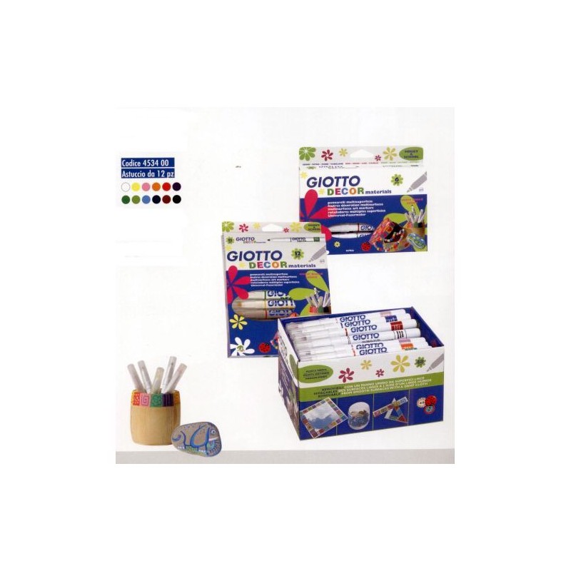 GIOTTO DECOR MATERIALS 12PZ EAN 8000825453403 INGROSSO PENNARELLI