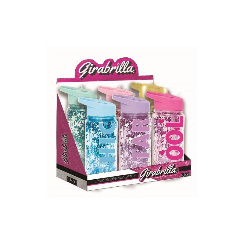 GIRABRILLA ECOBOTTIGLIA CON GLITTER EAN 8056779025319 INGROSSO GIOCATTOLI PER EDICOLE
