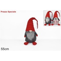 INGROSSO GNOMO DI NATALE 55CM 2ASS.GRIGIO ART ST8 047AB/85X2