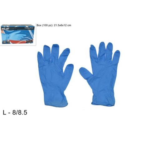 INGROSSO GUANTI NITRILE MONOUSO MIS.L BOX 100PZ