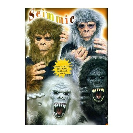 INGROSSO HALLOWEEN MASCHERA GORILLA CATT. C/MANI