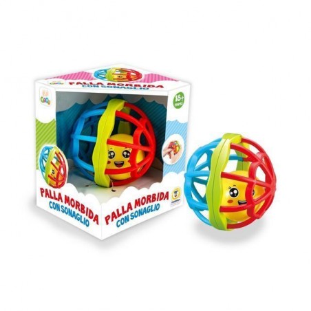 PALLA MORBIDA CON SONAGLIO EAN 8017967672937 INGROSSO GIOCHI PRIMA INFANZIA