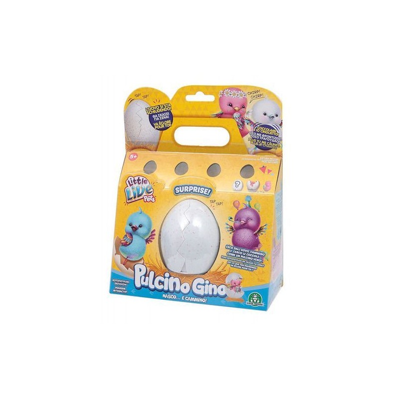 LITTLE LIVE PETS PULCINO GINO SINGOLO 23X16.5X19CM-PILE INCLUSE-GIOCHI PREZIOS EAN 8056379032816 INGROSSO GIOCATTOLI