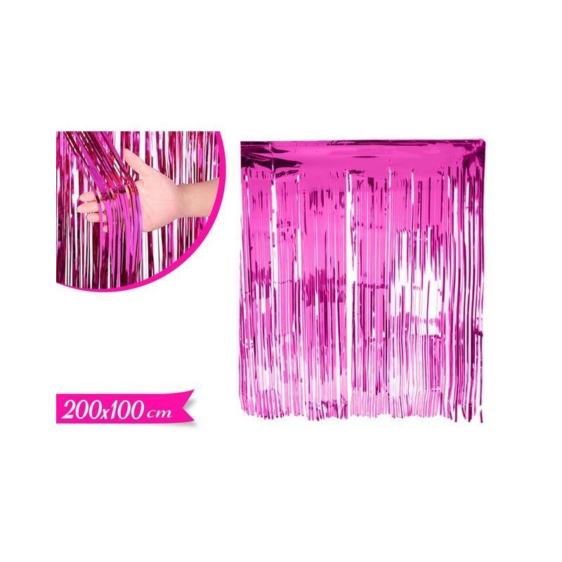 TENDA DECORATIVA 200X100CM ROSA EAN 8055329318130 INGROSSO FESTONI PER PARTY