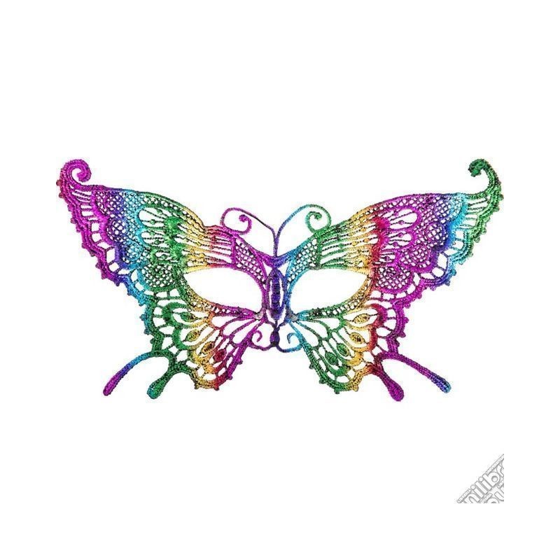 MASCHERA FARFALLA MULTICOLOR IN TESSUTO EAN 8004761017712 INGROSSO MASCHERE DI CARNEVALE