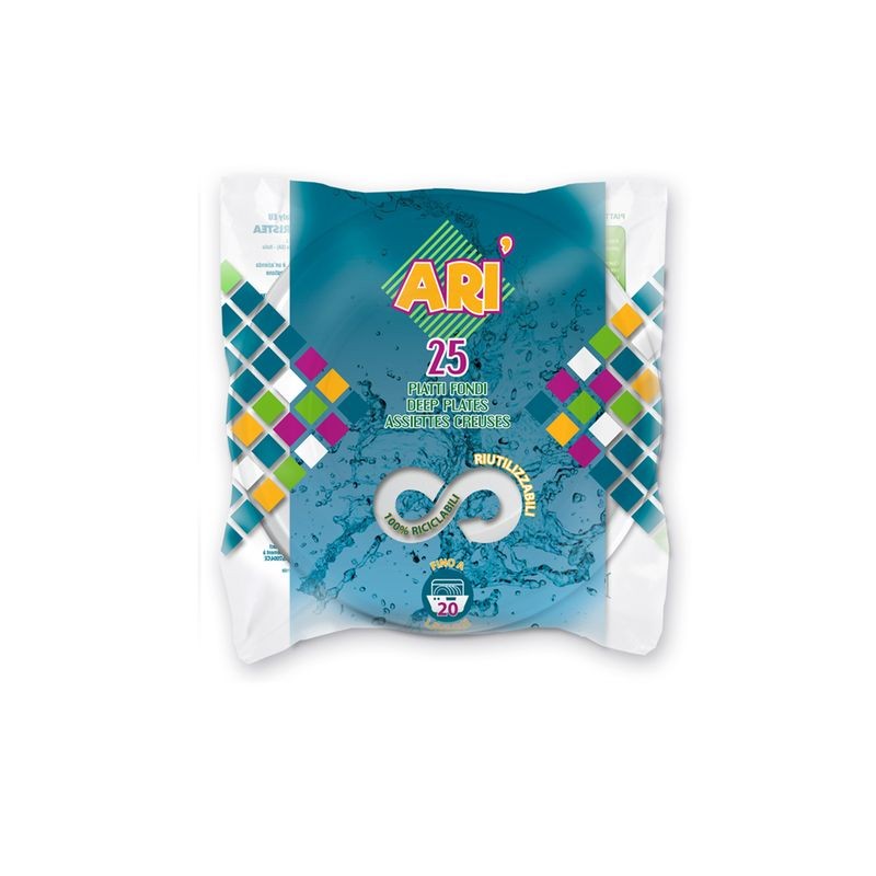 ARISTEA PIATTI FONDI 220 RIUTILIZZABILI EAN 8001909549012 INGROSSO PIATTI PER LA CASA