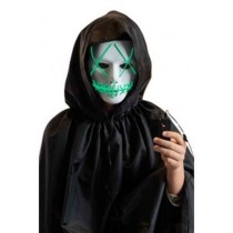 INGROSSO MASCHERA BIANCA IN PLASTICA C/DEC.LUMIN. (BATT.ESCL