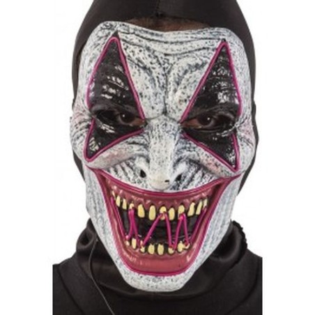 INGROSSO MASCHERA CLOWN HORROR IN PLASTICA C/DECO RAZIONI LU