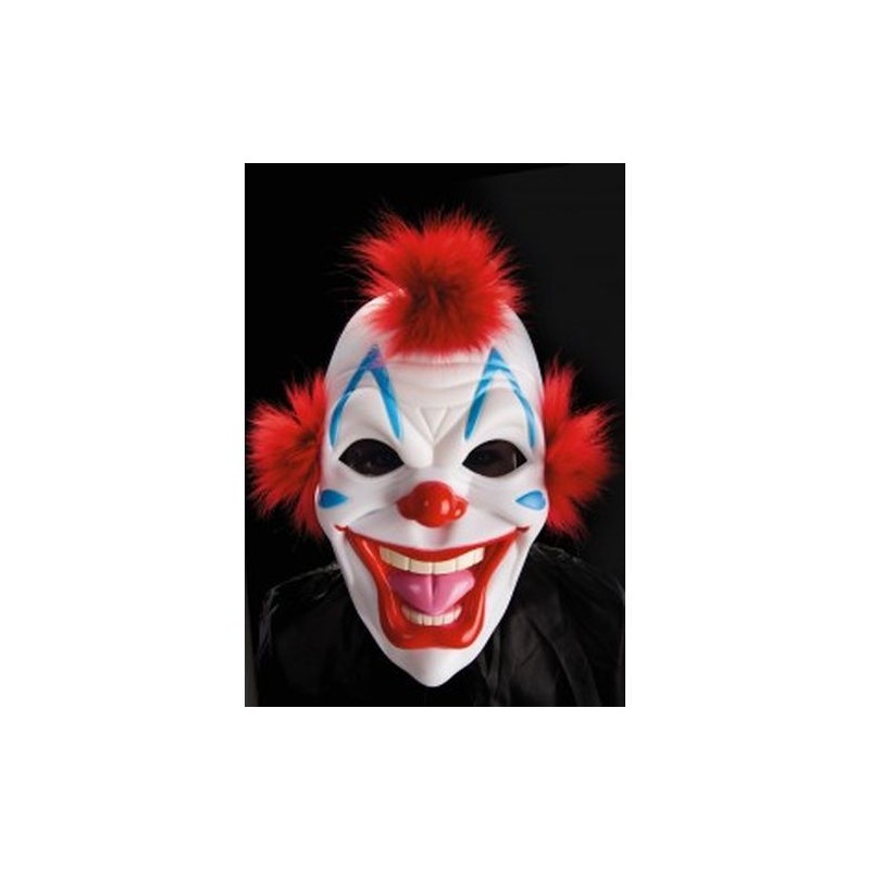 MASCHERA CLOWN IN PLASTICA RIGIDA IN BUS EAN  INGROSSO MASCHERE DI HALLOWEEN