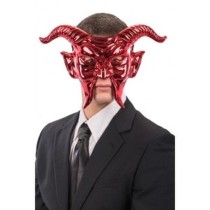 INGROSSO MASCHERA DIAVOLO PLASTICA RIG. METAL.ROS