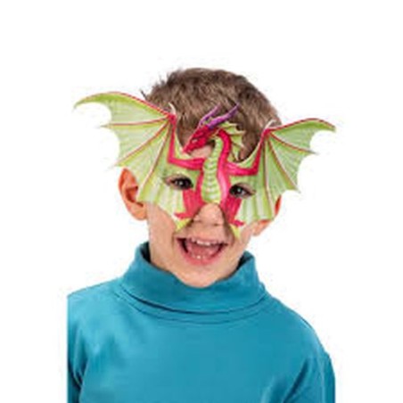 INGROSSO MASCHERA DRAGO IN TESSUTO SU CARTONCINO