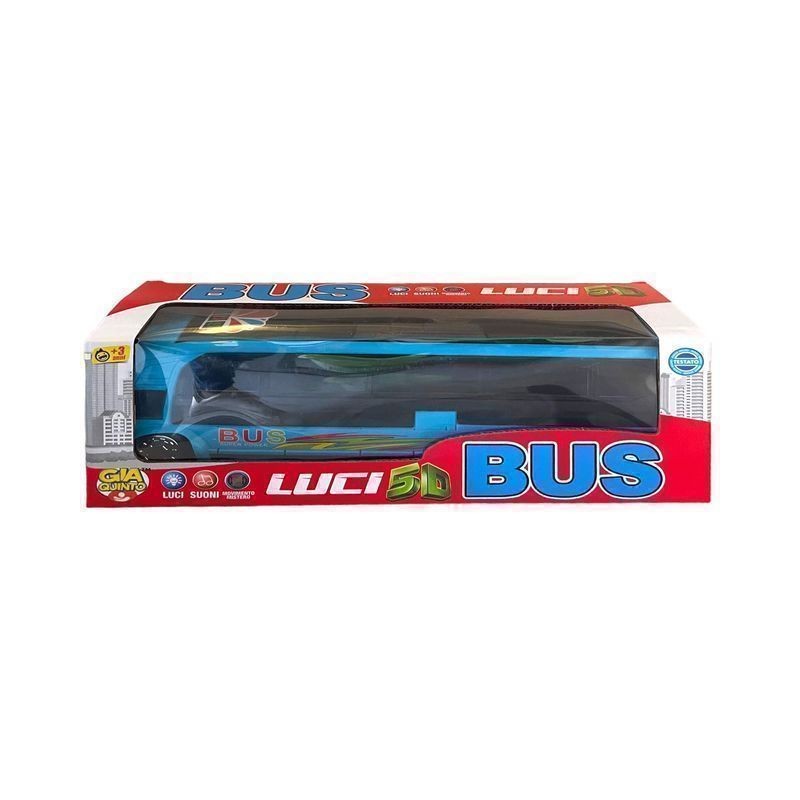 AUTOBUS 3D LUCI E SUONI GVC-9724 EAN 8058486097245 INGROSSO MODELLINI AUTO LUCI E SUONI