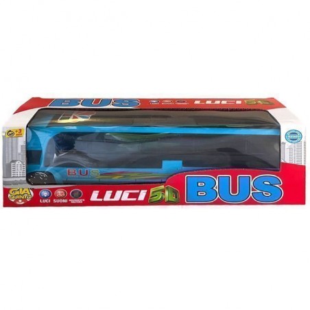 AUTOBUS 3D LUCI E SUONI GVC-9724 EAN 8058486097245 INGROSSO MODELLINI AUTO LUCI E SUONI