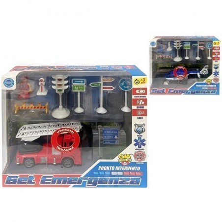 SET EMERGENZA LUCI E SUONI GVC-9820 GIOCATTOLI EAN 8058486098204 INGROSSO MODELLINI AUTO LUCI E SUONI