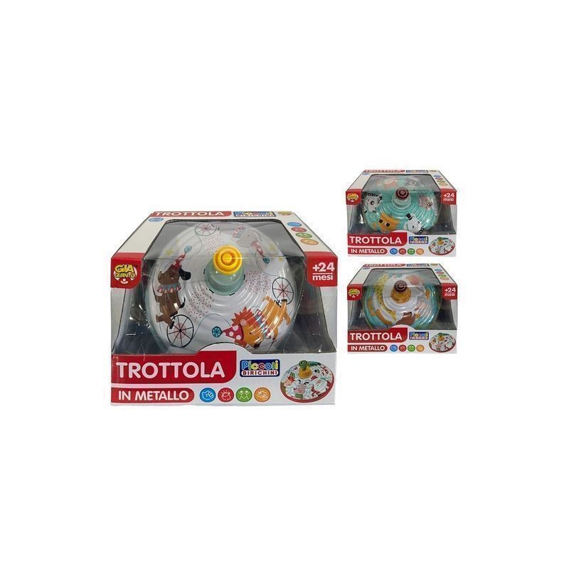 TROTTOLA IN METALLO GVC-9898 EAN 8058486098983 INGROSSO GIOCHI PRIMA INFANZIA