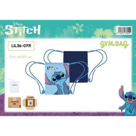 BORSA DA PALESTRA CM.40X35 STITCH EAN 8435631360551 INGROSSO BORSETTE E TRACOLLE PER BAMBINE