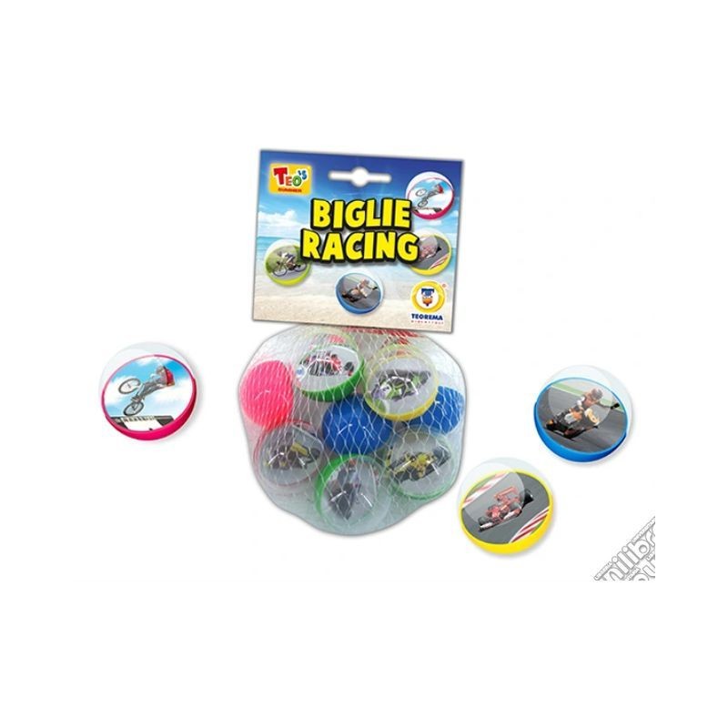 BIGLIE DA SPIAGGIA PZ.8 RACING EAN 8017967668145 INGROSSO GIOCHI MARE