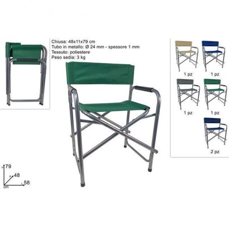 SEDIA REGISTA TUBO D.24 5MM COL. EAN 8027501057083 INGROSSO SDRAIO E LETTINI MARE