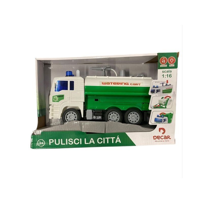 CAMION PULISCI STRADE 1:16 LUCI E SUONI EAN 8009549375275 INGROSSO MODELLINI AUTO LUCI E SUONI
