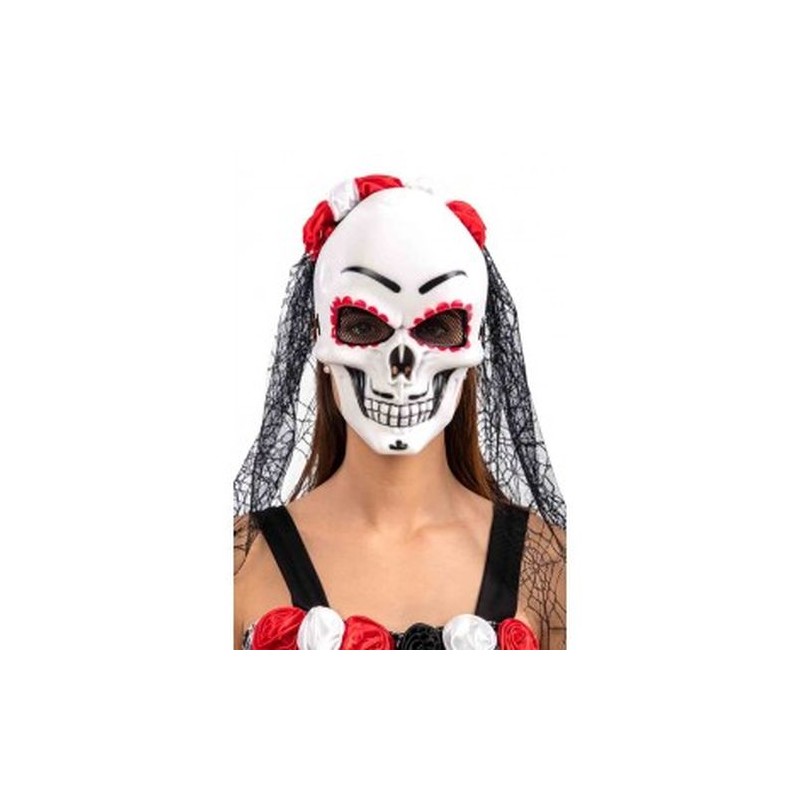 MASCHERA TESCHIO MESSICANO PLASTICA RIG. EAN  INGROSSO MASCHERE DI HALLOWEEN