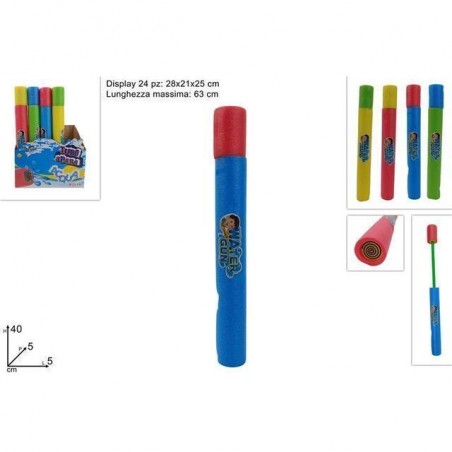 TUBO SPARA ACQUA 40CM 4 COL EAN 8034048659045 INGROSSO PISTOLE ACQUA E SPRUZZATORI