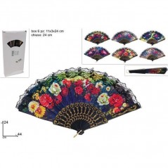 VENTAGLIO CON MERLETTO ARTICOLI MARE EAN 8027501013423 INGROSSO VENTILATORI