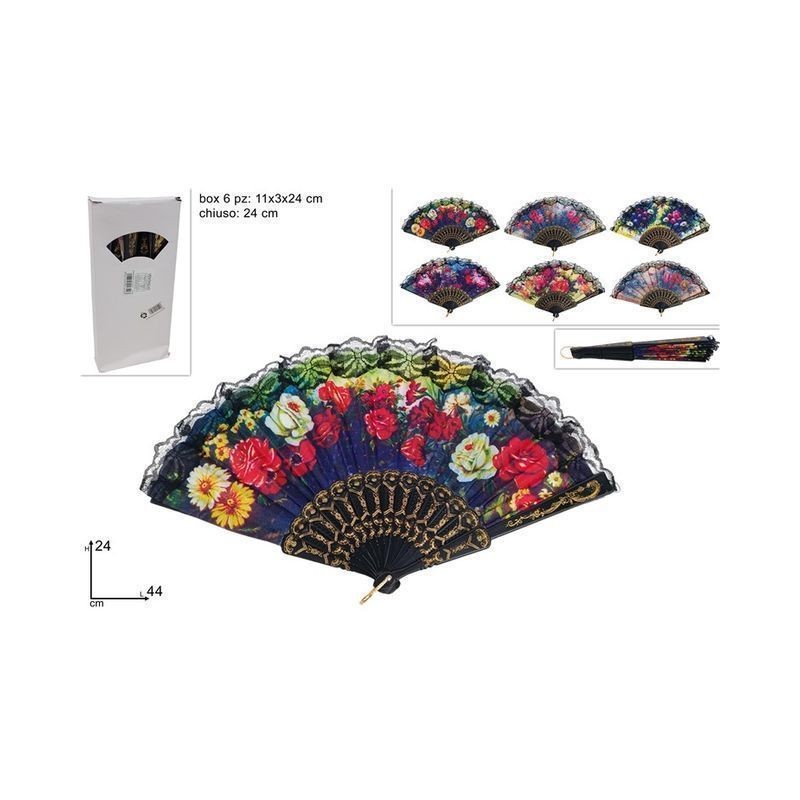 VENTAGLIO CON MERLETTO EAN 8027501013423 INGROSSO VENTILATORI