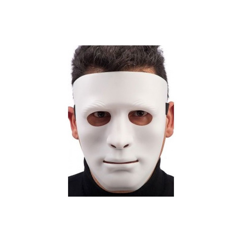 MASCHERA VISO BIANCO IN PLASTICA RIGIDA EAN 8004761008895 INGROSSO MASCHERE DI CARNEVALE