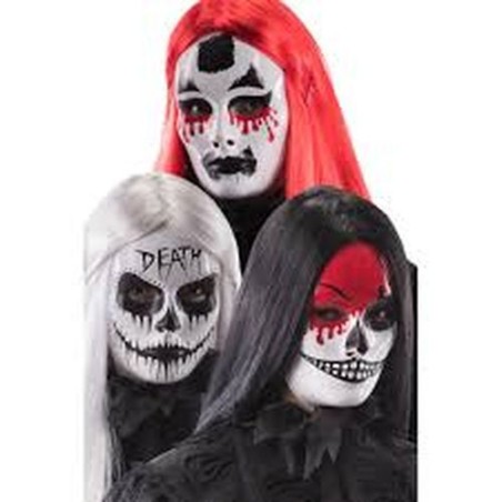 INGROSSO MASCHERA VISO MEDIO IN PLASTICA C/DECORA ZIONI MOD.