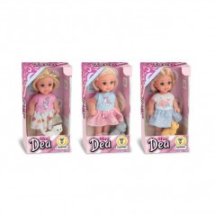 BAMBOLINA CON GATTINO 3 ASS - MINI DEA EAN 8017967802617 INGROSSO BAMBOLE ECONOMICHE