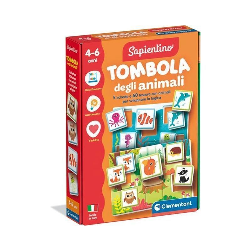 TOMBOLA DEGLI ANIMALI NEW 16842 EAN 8005125168422 INGROSSO GIOCHI SAPIENTINO