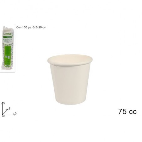 BICCHIERE CARTA CAFFE' 75CC 50PZ BIAN EAN 8034048615393 INGROSSO BICCHIERI PER CASA