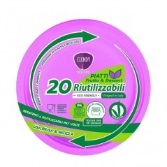 PIATTI DESSET RIUTILIZZ. 20PZ FUCSIA FESTA E PARTY EAN 8033532108328 INGROSSO PIATTI PER PARTY