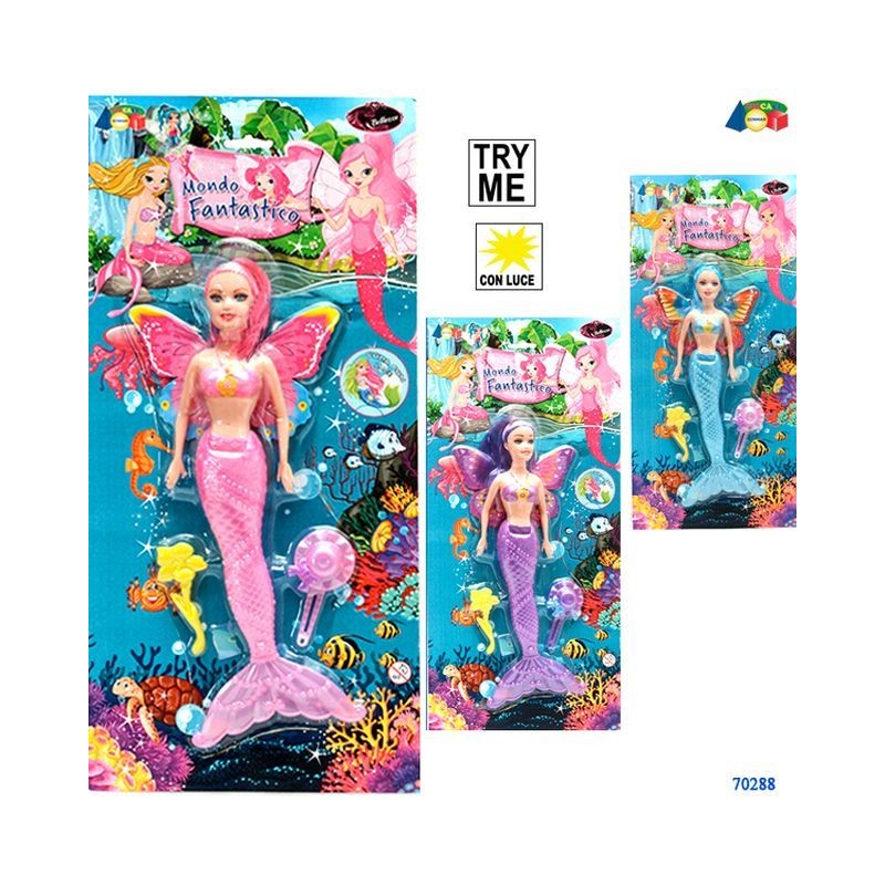 SET SIRENA ALATA MONDO FANTAST C/LUCE EAN 8034094800316 INGROSSO GIOCHI DA EDICOLA