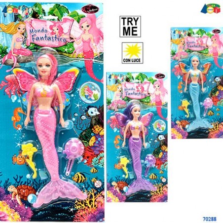 SET SIRENA ALATA MONDO FANTAST C/LUCE EAN 8034094800316 INGROSSO GIOCHI DA EDICOLA