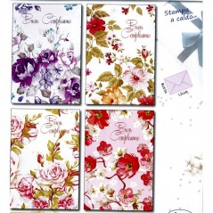 BIGLIETTI B/C FIORI ACQUARELLO CARTOLERIA EAN 8056860792915 INGROSSO BIGLIETTI COMPLEANNO