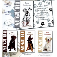 BIGLIETTO B/C AUGURI CON I CUCCIOLI CARTOLERIA EAN 8388776486009 INGROSSO BIGLIETTI COMPLEANNO