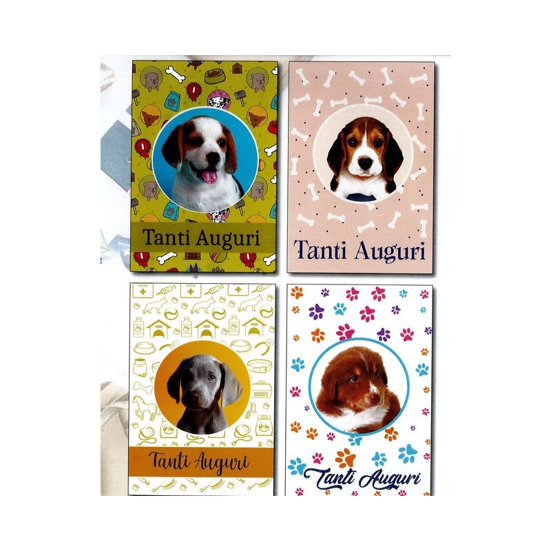 BIGLIETTO TANTI AUGURI PUPPIES EAN 8056860794629 INGROSSO BIGLIETTI D'AUGURI