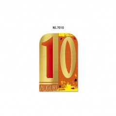 BIGLIETTO NUMERONI 10 CARTOLERIA EAN 8001608370108 INGROSSO BIGLIETTI COMPLEANNO